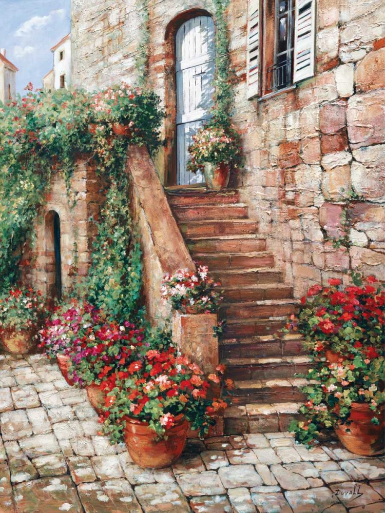 Stone Stairway, Perugia art print by Roger Duvall for $57.95 CAD