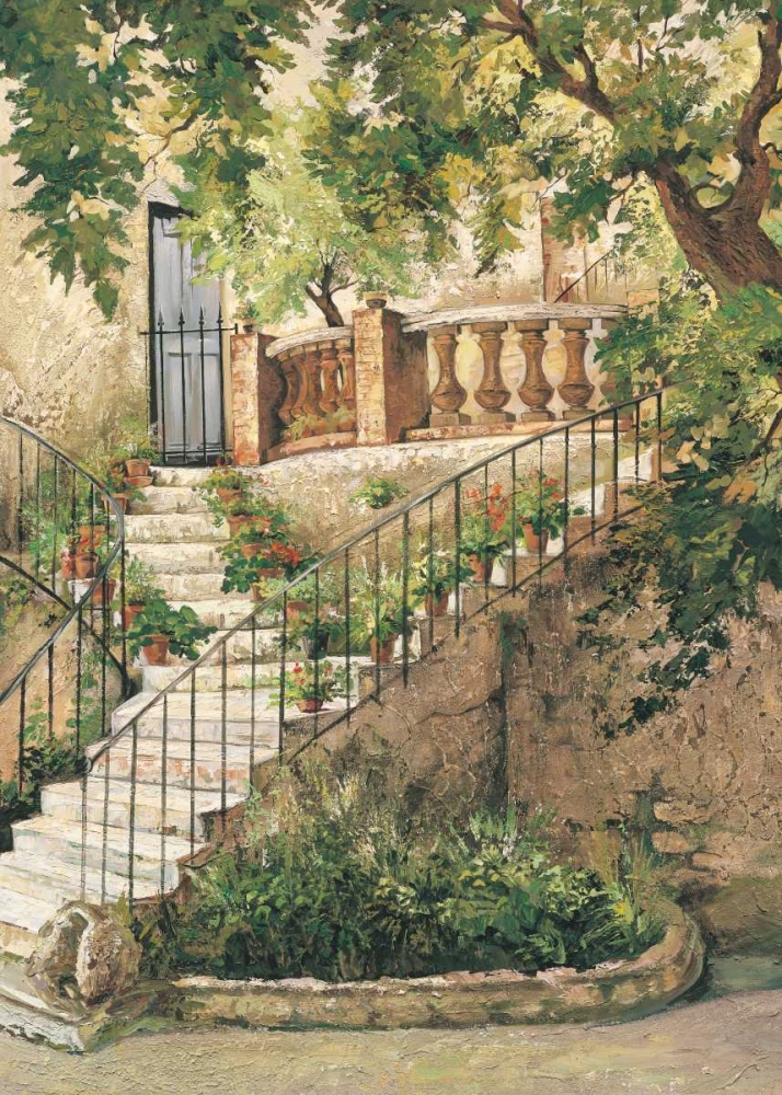 Courtyard in Provence art print by Roger Duvall for $57.95 CAD