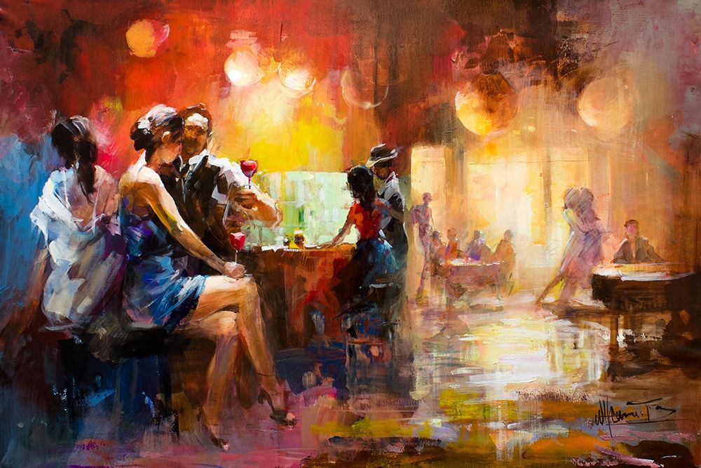 At the bar art print by Willem Haenraets for $57.95 CAD