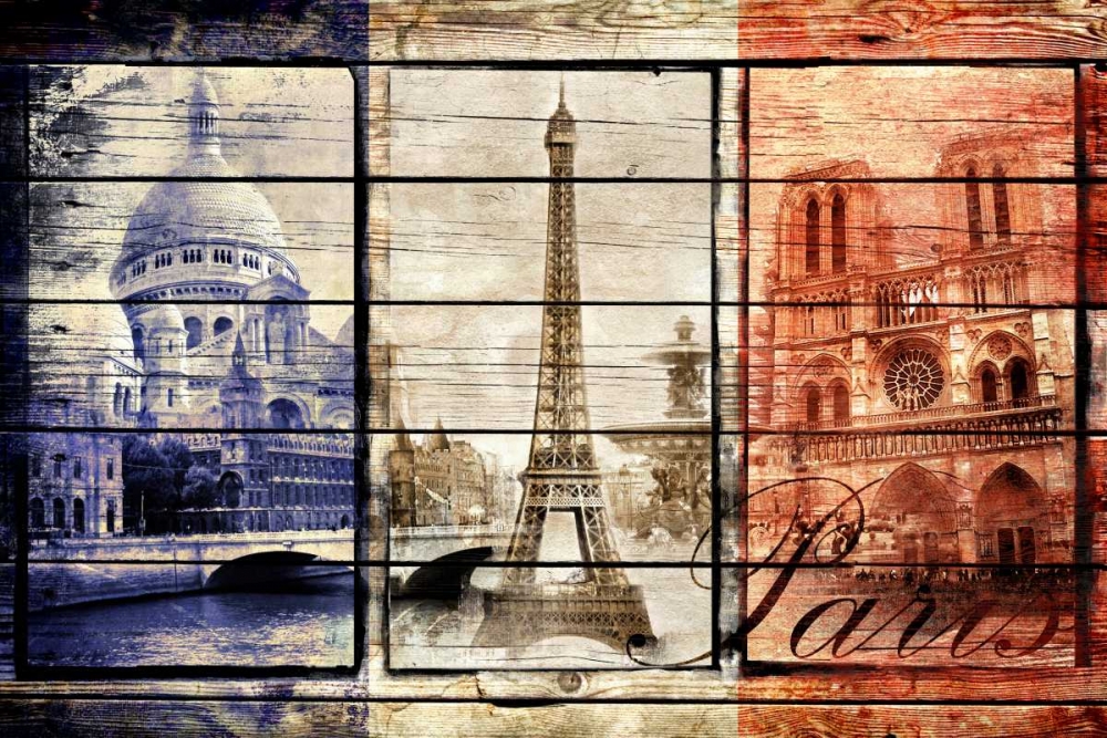 France Collage 02.02 art print by John H. Robins for $57.95 CAD