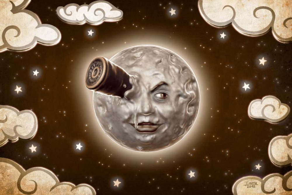 A Trip to the Moon-Sepia art print by Jose Luis Martin for $57.95 CAD