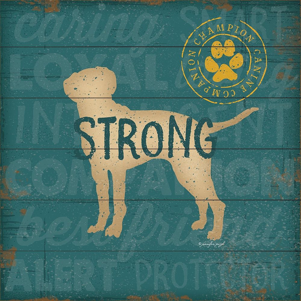 Strong Dog art print by Jennifer Pugh for $63.95 CAD
