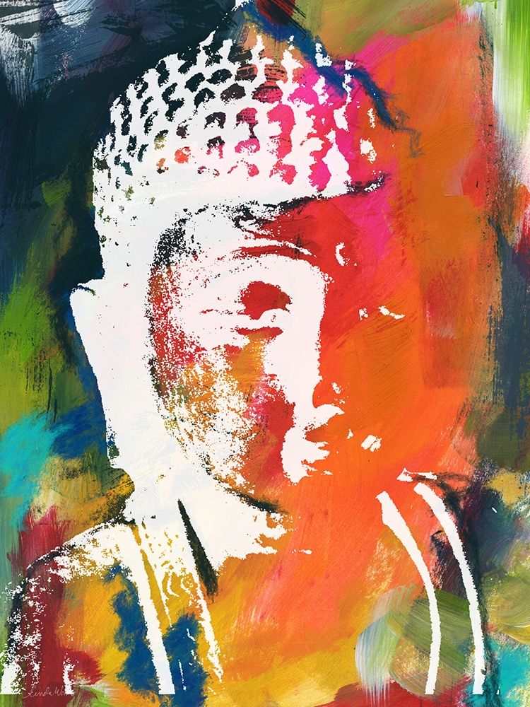 Painted Buddha V art print by Linda Woods for $57.95 CAD
