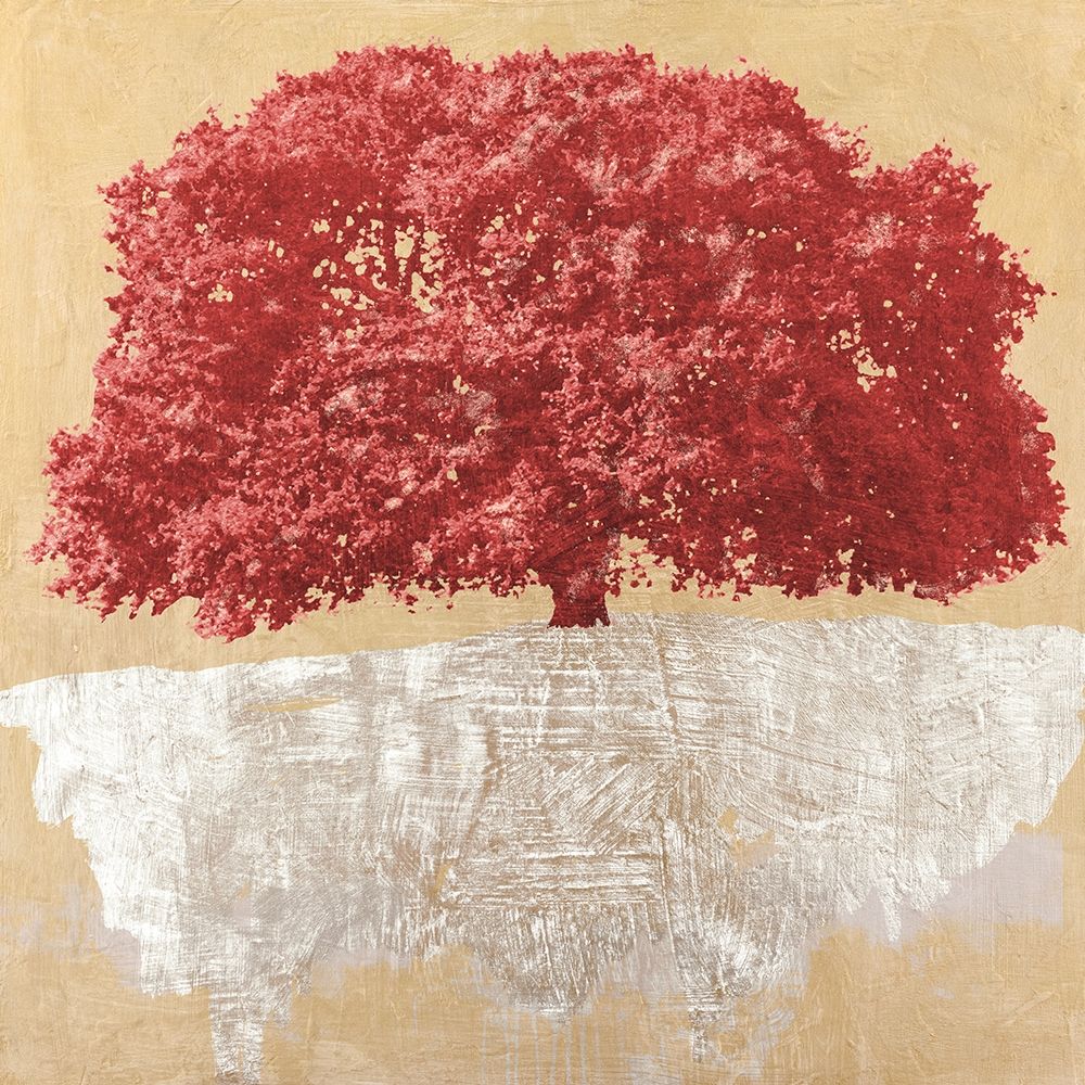 Red Tree on Gold art print by Alessio Aprile for $57.95 CAD