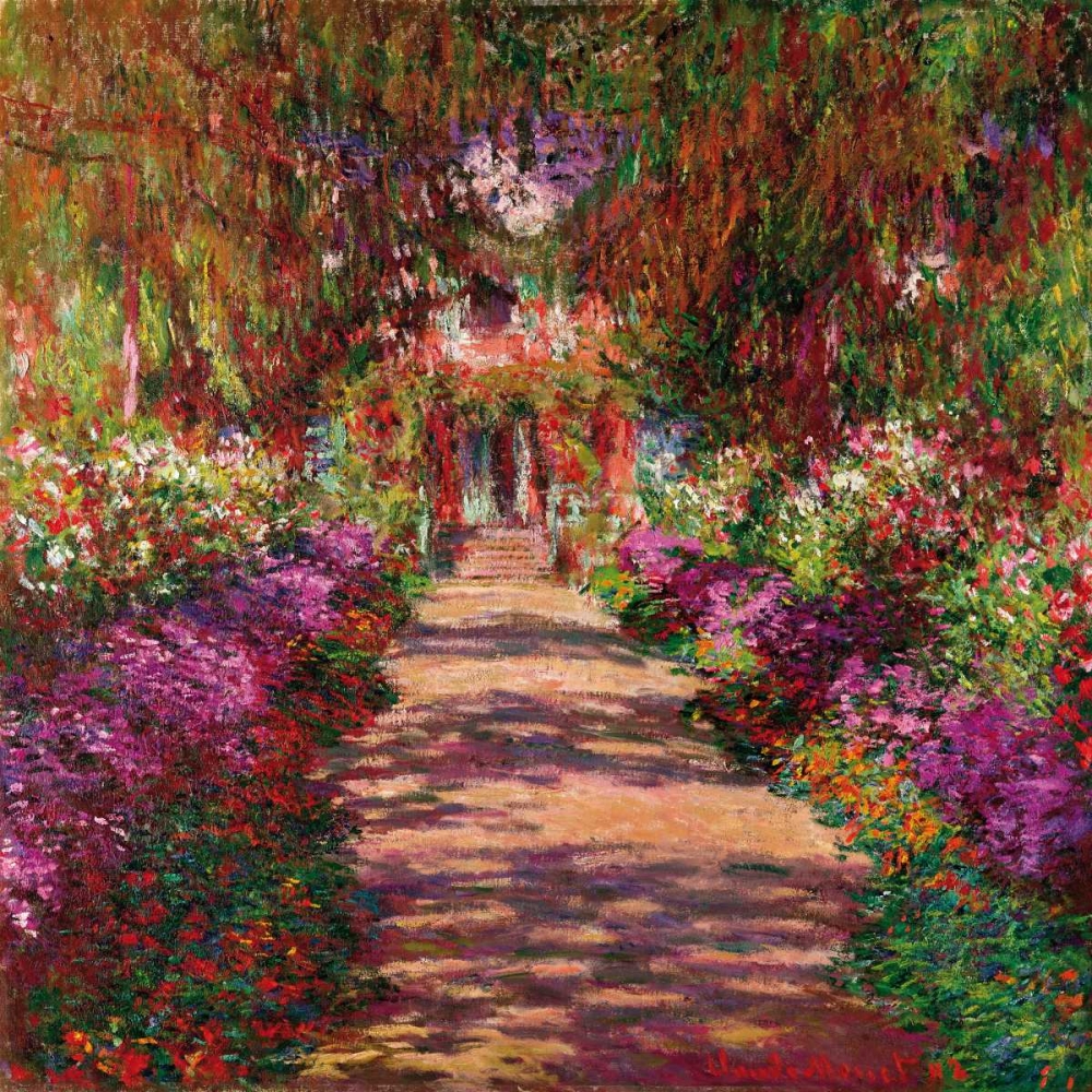 Path in Monets Garden Giverny art print by Claude Monet for $57.95 CAD