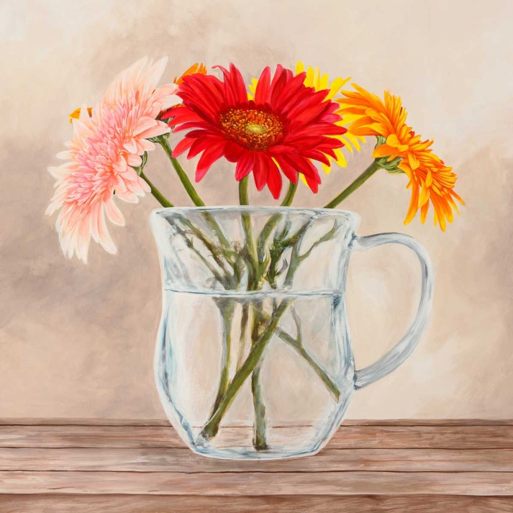 Fleurs et Vases Jaune I art print by Remy Dellal for $57.95 CAD