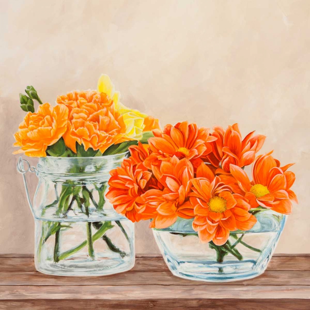 Fleurs et Vases Jaune II art print by Remy Dellal for $57.95 CAD