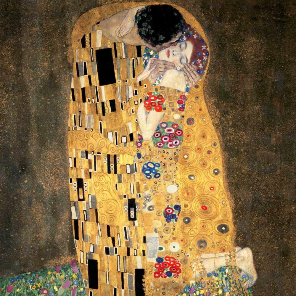 The Kiss (detail) art print by Gustav Klimt for $57.95 CAD