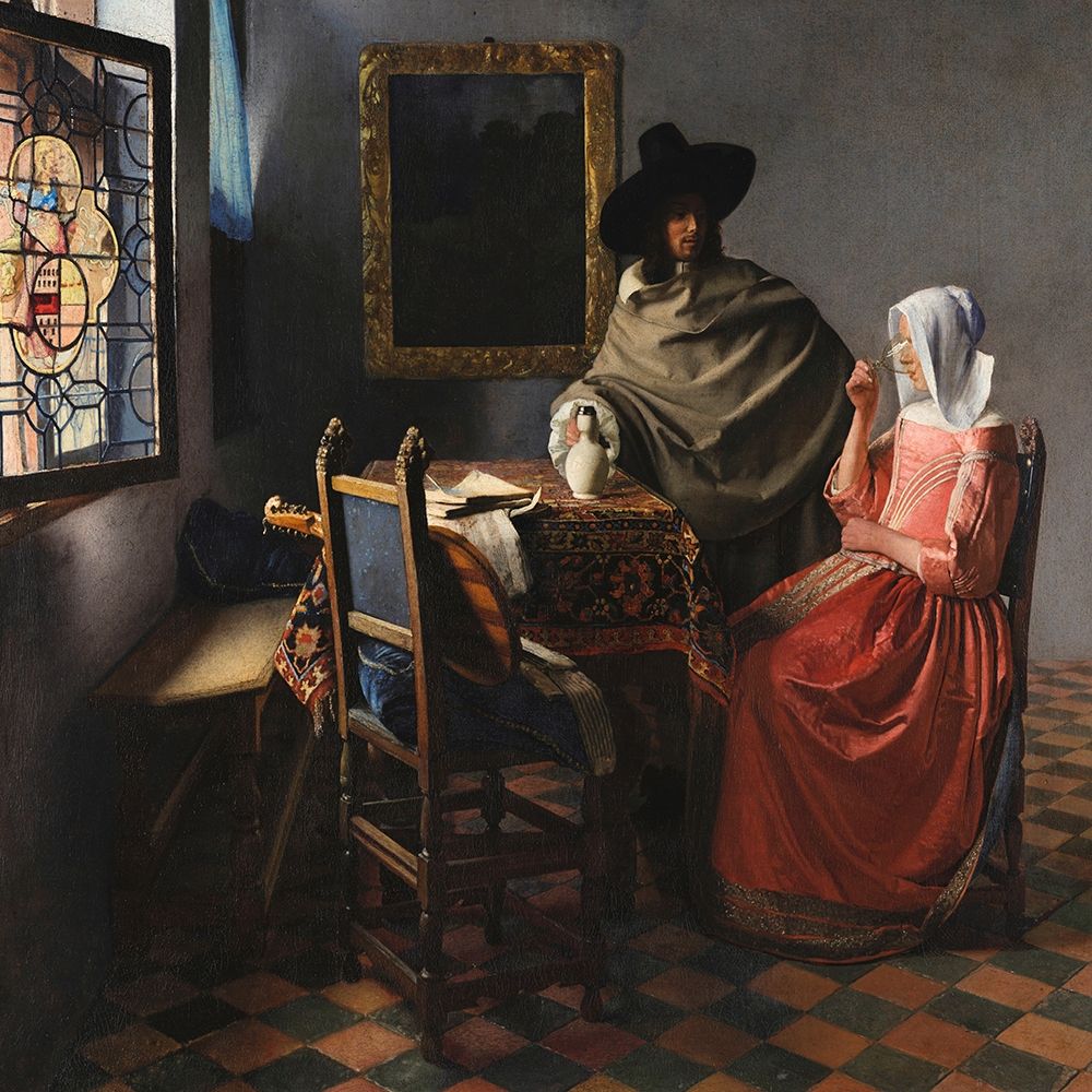 The Wine Glass - detail art print by Jan Vermeer for $57.95 CAD