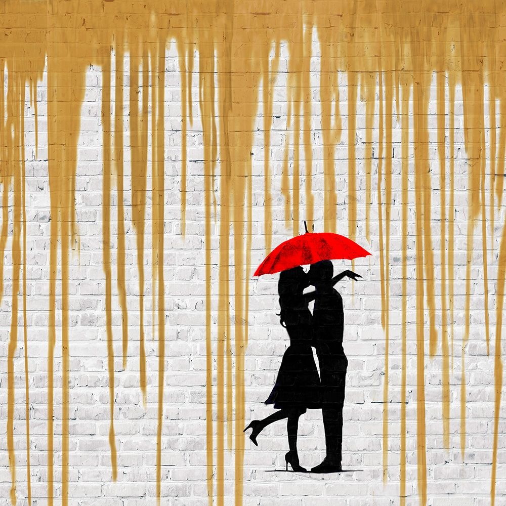Romance in the Rain (Gold, detail) art print by Masterfunk Collective for $57.95 CAD