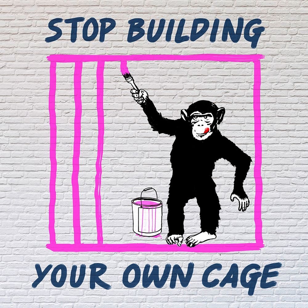 Chimp in Cage art print by Masterfunk Collective for $57.95 CAD