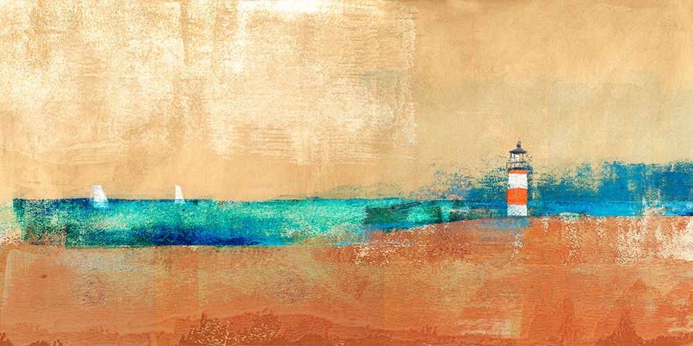 Coast Line and Lighthouse art print by Alex Blanco for $57.95 CAD