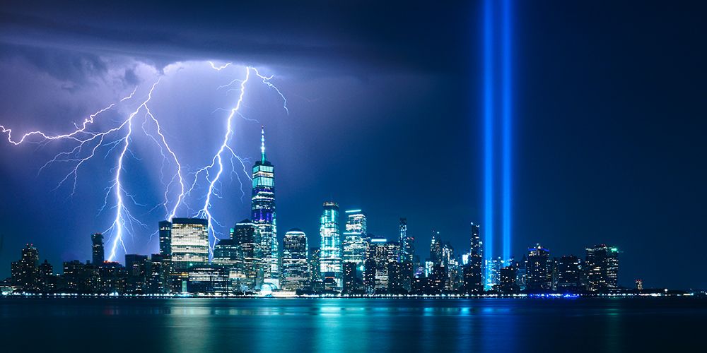 A Tribute in Light - NYC art print by Pangea Images for $57.95 CAD