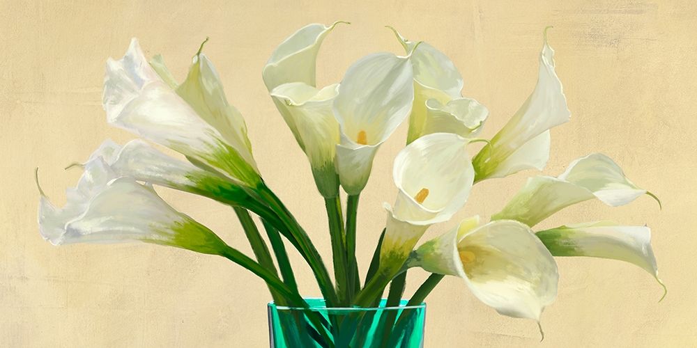 White Callas in a Glass Vase (detail) art print by Andrea Antinori for $57.95 CAD