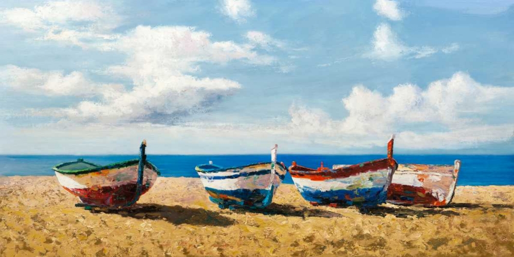 Boats on the Beach art print by Pierre Benson for $57.95 CAD