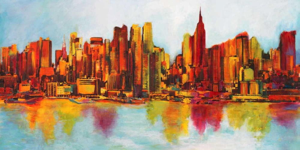 New York Abskyline art print by Claude Becaud for $57.95 CAD