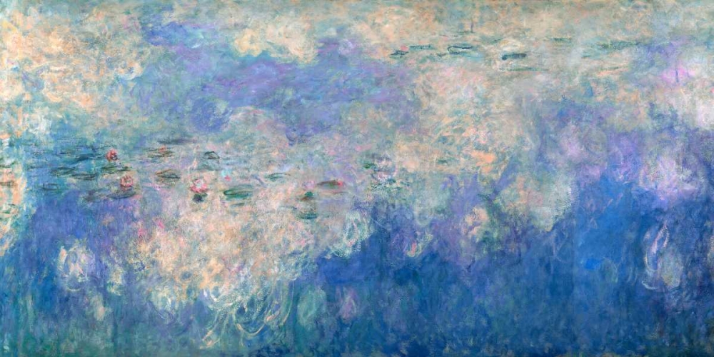 Detail of Waterlilies- The Clouds art print by Claude Monet for $57.95 CAD