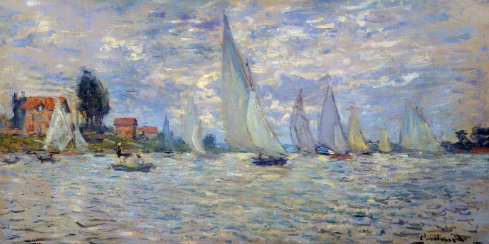Les barques regates a Argenteuil art print by Claude Monet for $57.95 CAD