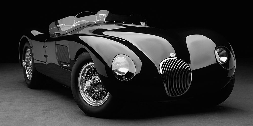 1951 Jaguar C-Type (BW) art print by Don Heiny for $57.95 CAD