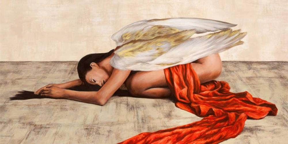 Reclined Angel (detail) art print by Sonya Duval for $57.95 CAD