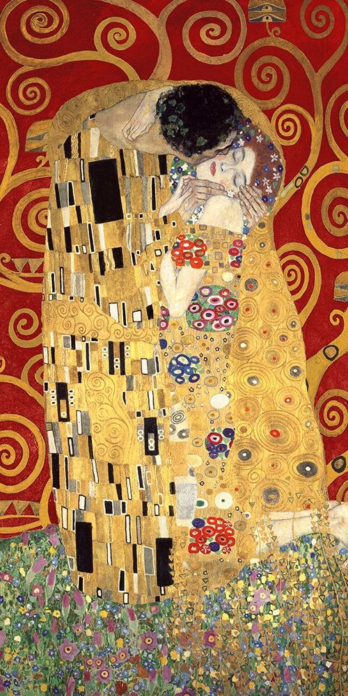 The Kiss (Red variation) art print by Gustav Klimt for $57.95 CAD