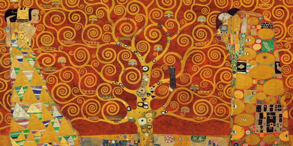 Tree of Life-Red art print by Gustav Klimt for $57.95 CAD