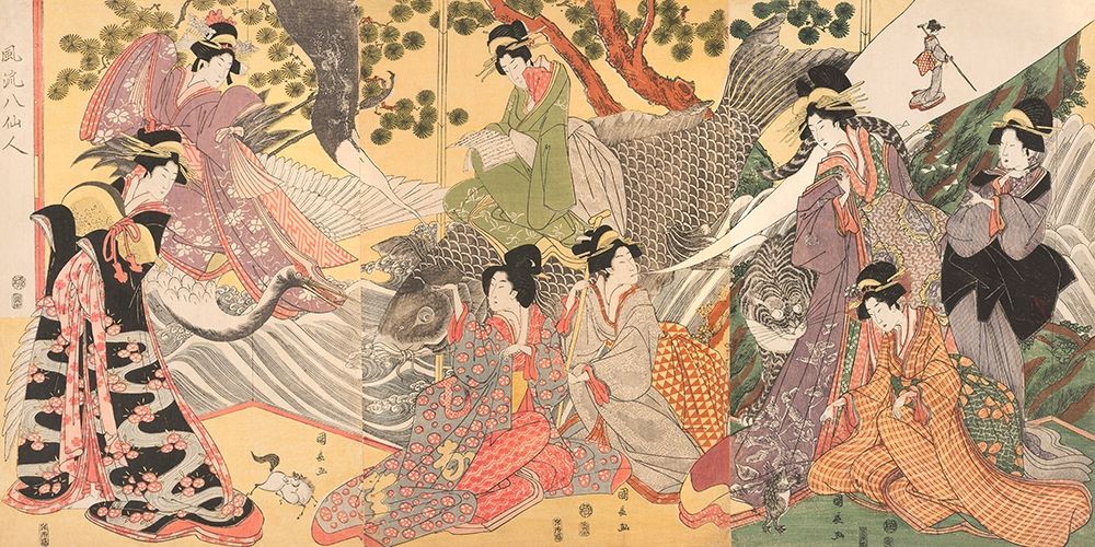 Kabuki players as the Eight Sennin art print by Kininaga for $57.95 CAD