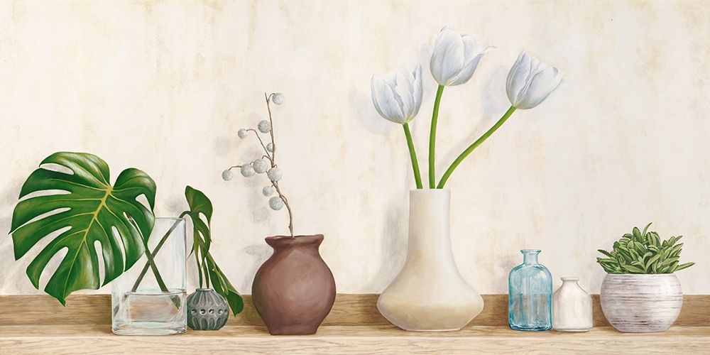 Minimalist floral setting art print by Jenny Thomlinson for $57.95 CAD