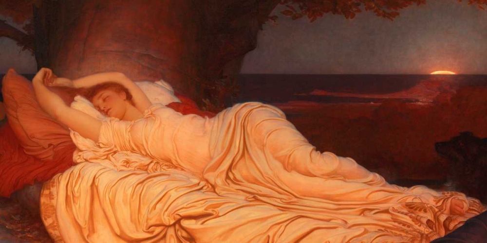 Cymon and Iphigenia art print by Frederic Leighton for $57.95 CAD