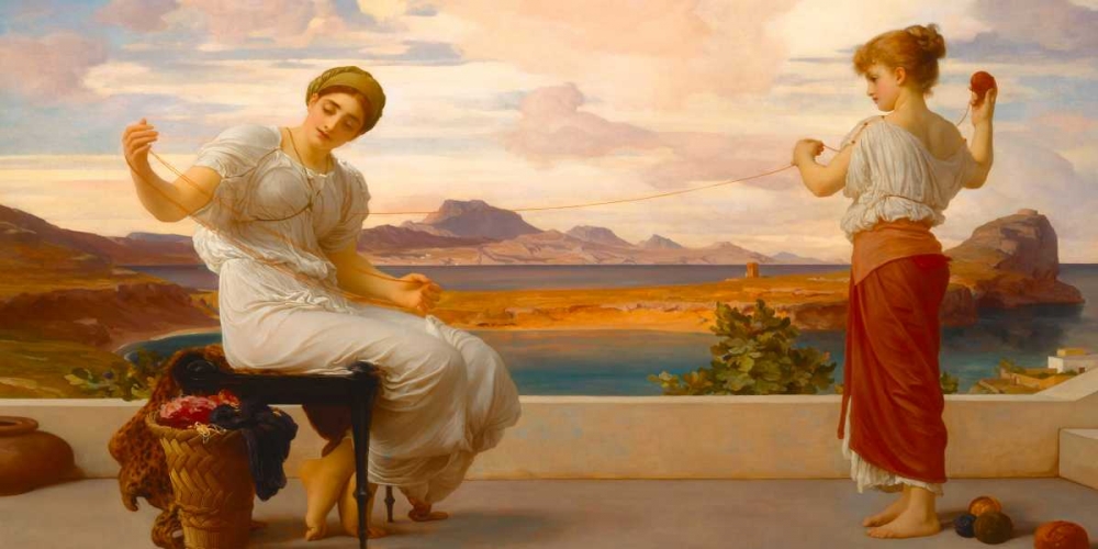 Winding the Skein art print by Frederic Leighton for $57.95 CAD