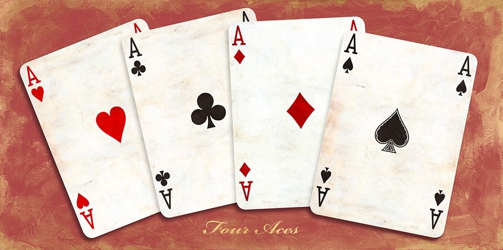 Four Aces (Red) art print by Sandro Ferrari for $57.95 CAD