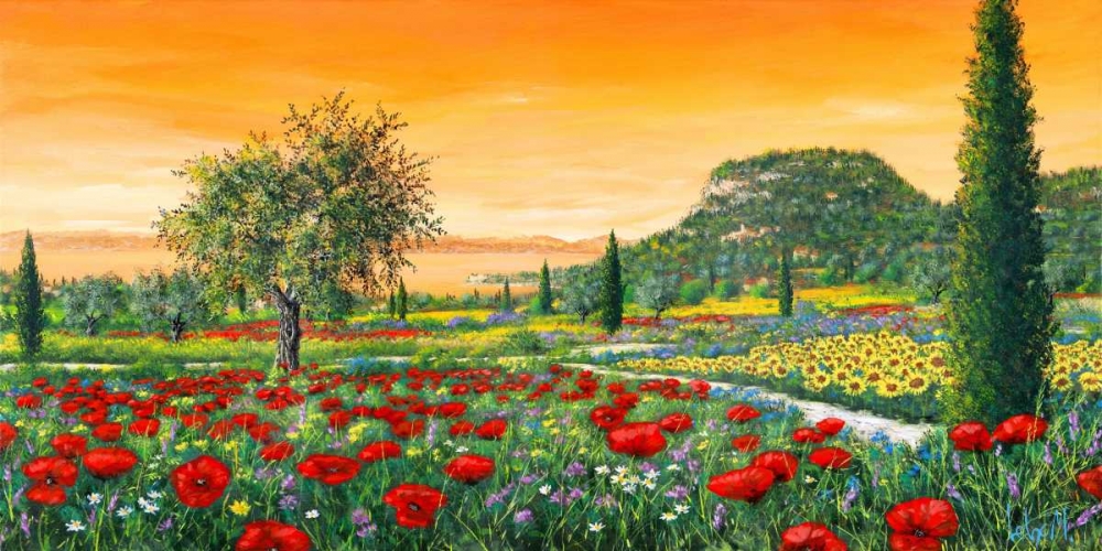 Le colline in fiore art print by Tebo Marzari for $57.95 CAD