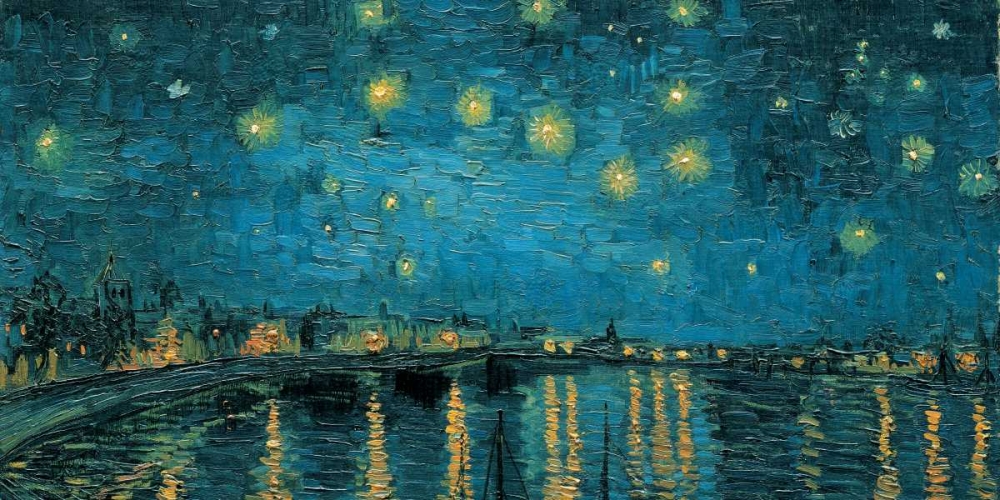 The Starry Night art print by Vincent Van Gogh for $57.95 CAD