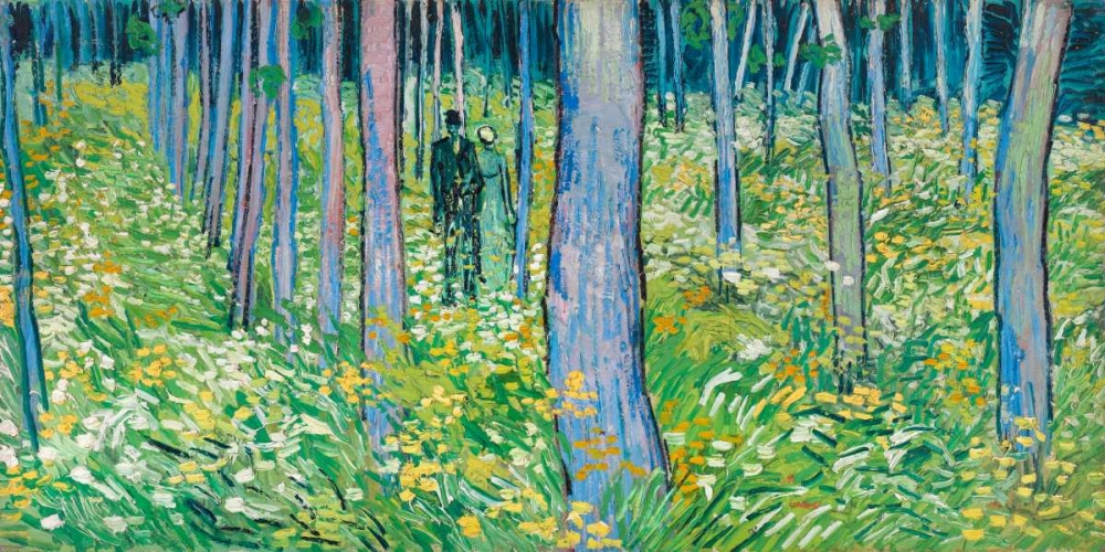 Undergrowth with two figures art print by Vincent van Gogh for $57.95 CAD