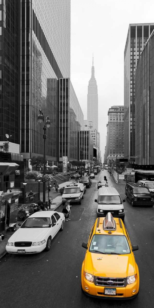Taxi in Manhattan, NYC art print by Vadim Ratsenskiy for $57.95 CAD