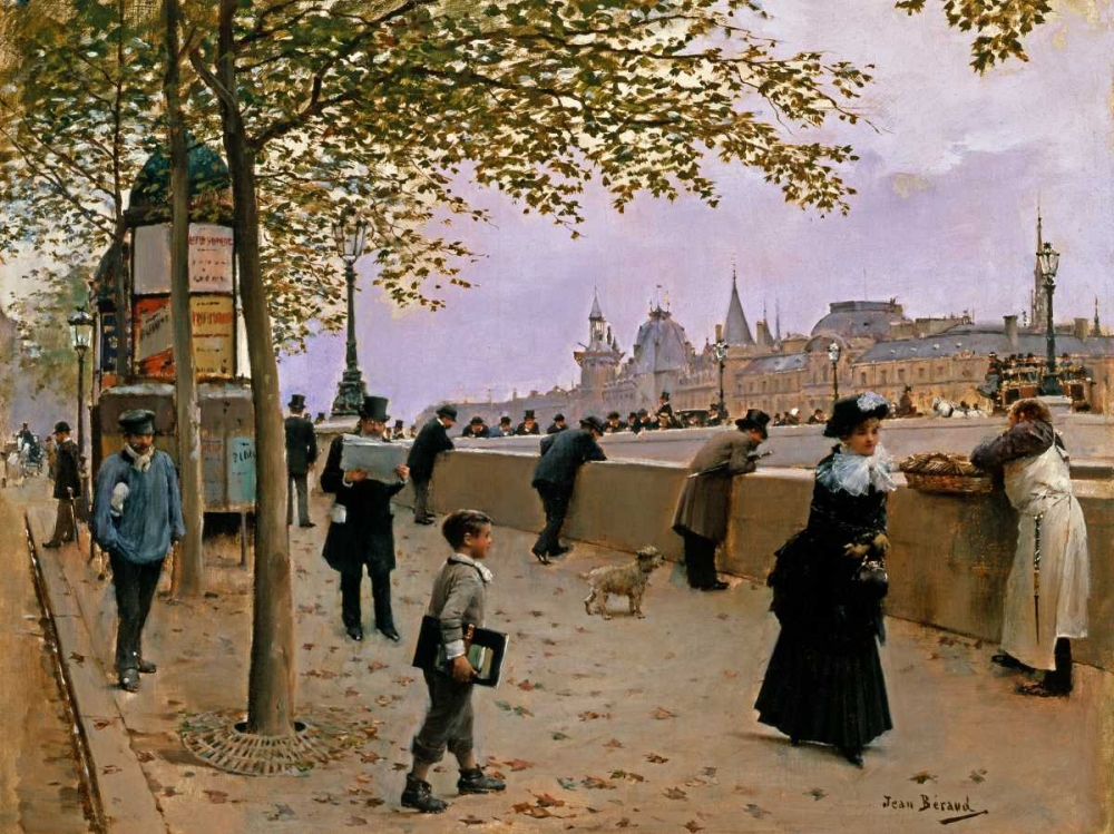 On the Banks of the River Seine art print by Jean Beraud for $57.95 CAD