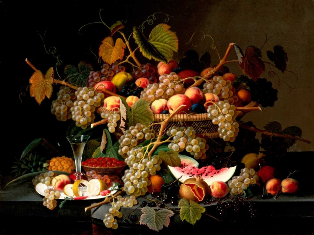 Still Life with Fruit art print by Severin Roesen for $57.95 CAD