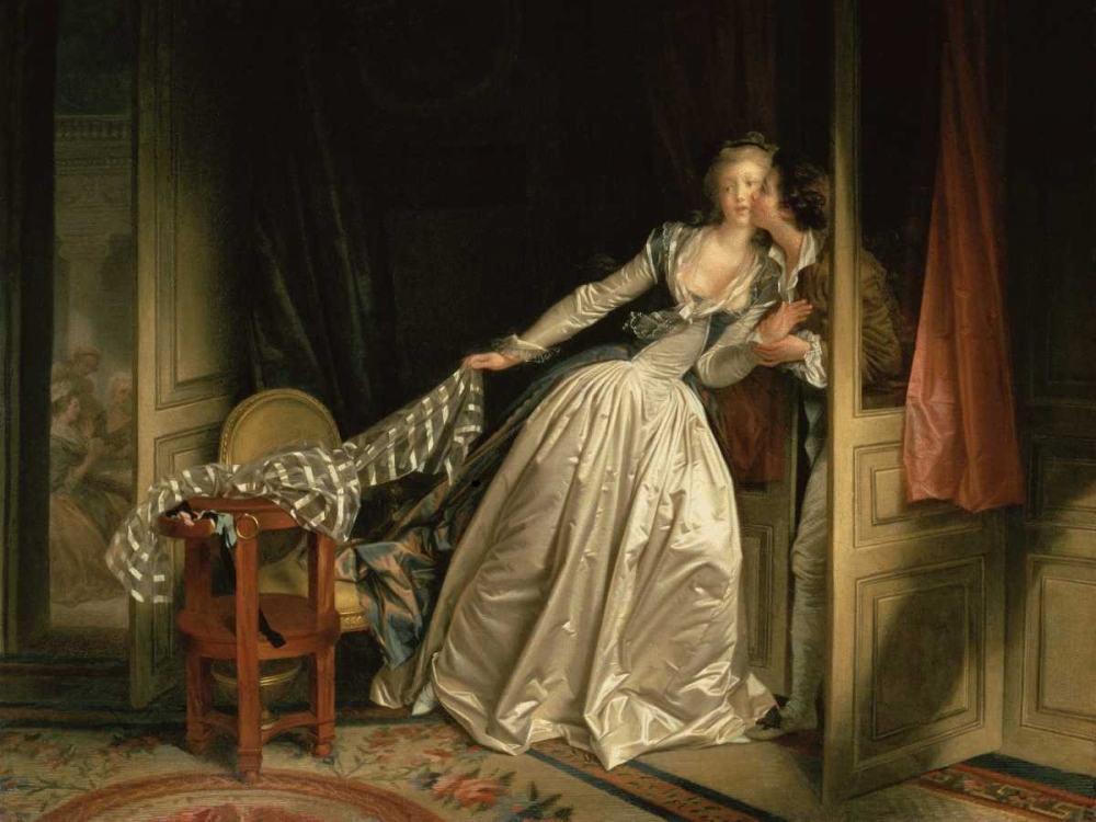 The Stolen Kiss art print by Jean-Honore Fragonard for $57.95 CAD