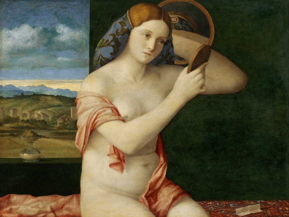Giovane donna allo specchio art print by Giovanni Bellini for $57.95 CAD