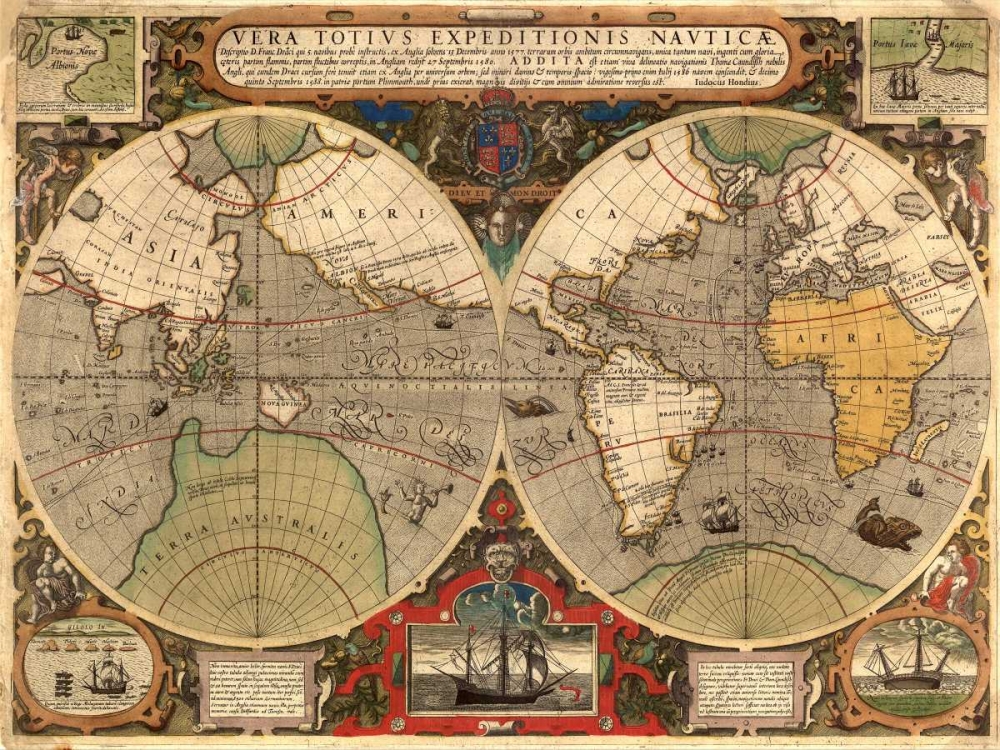 Vera Totius Expeditionis Nauticae 1595 art print by Hendrik Hondius for $57.95 CAD