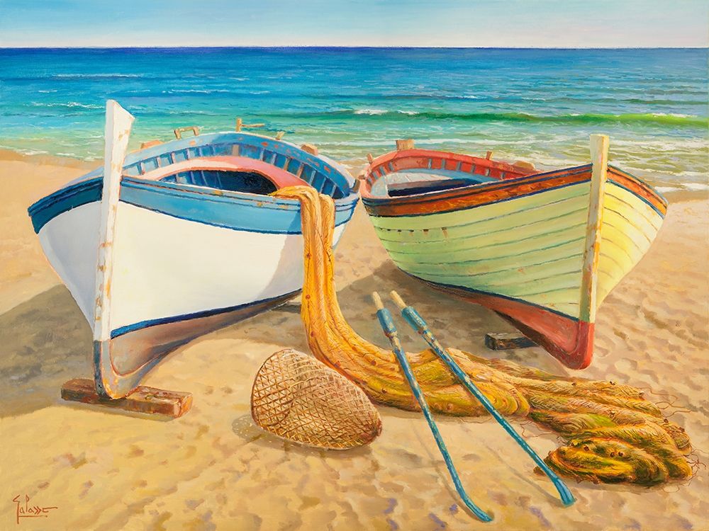 Barche sulla spiaggia art print by Adriano Galasso for $57.95 CAD