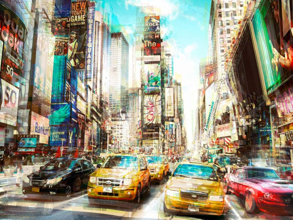 Times Square Multiexposure I  art print by Peter Berry for $57.95 CAD