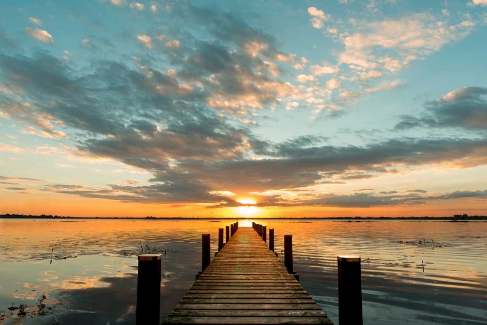Morning Lights on a Jetty art print by Pangea Images for $57.95 CAD