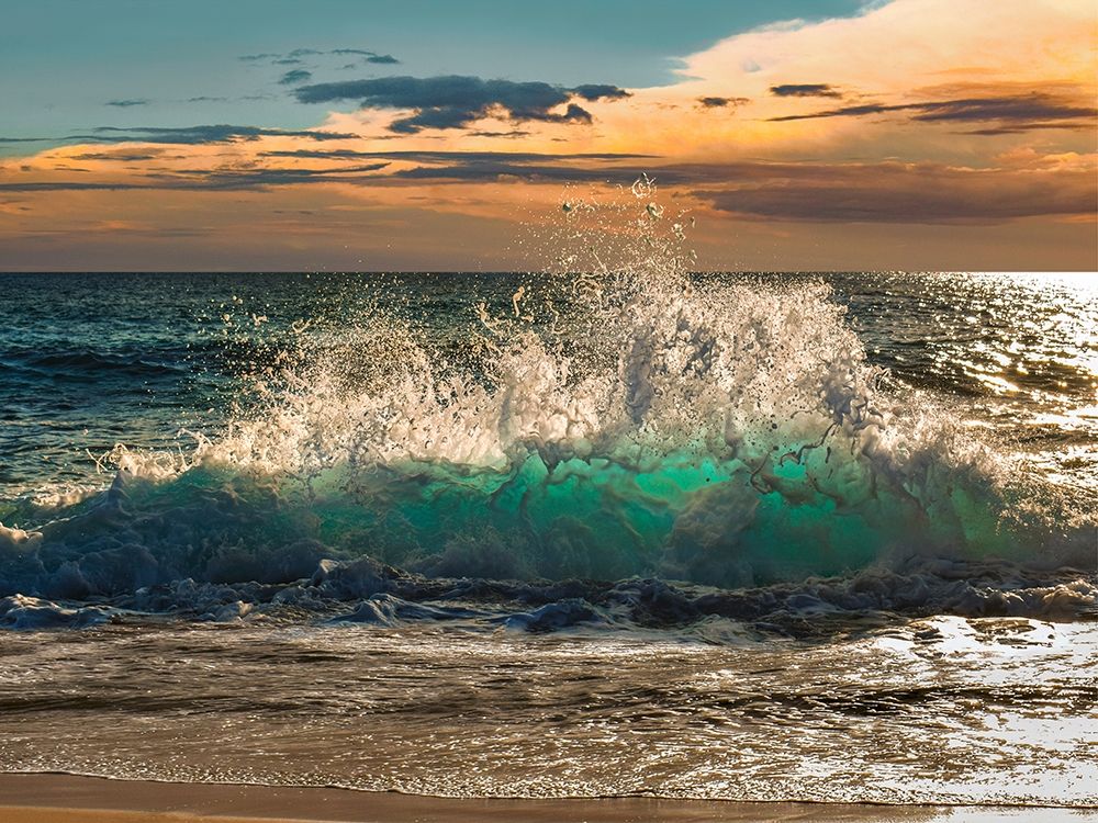 Wave crashing on the beach, Kauai Island, Hawaii art print by Pangea Images for $57.95 CAD