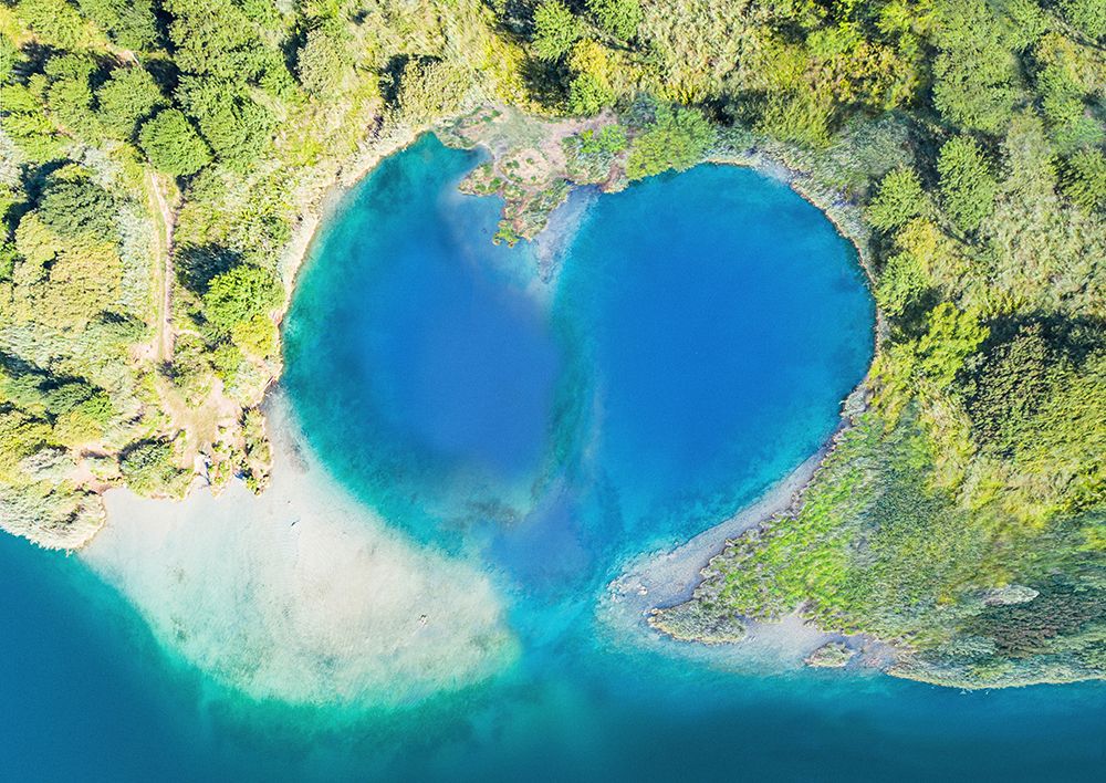 Heart Shaped Atoll-Fiji art print by Pangea Images for $57.95 CAD