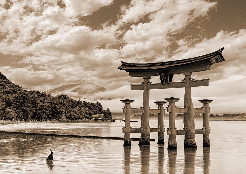 Itsukushima Shrine-Hiroshima-Japan (BW) art print by Pangea Images for $57.95 CAD