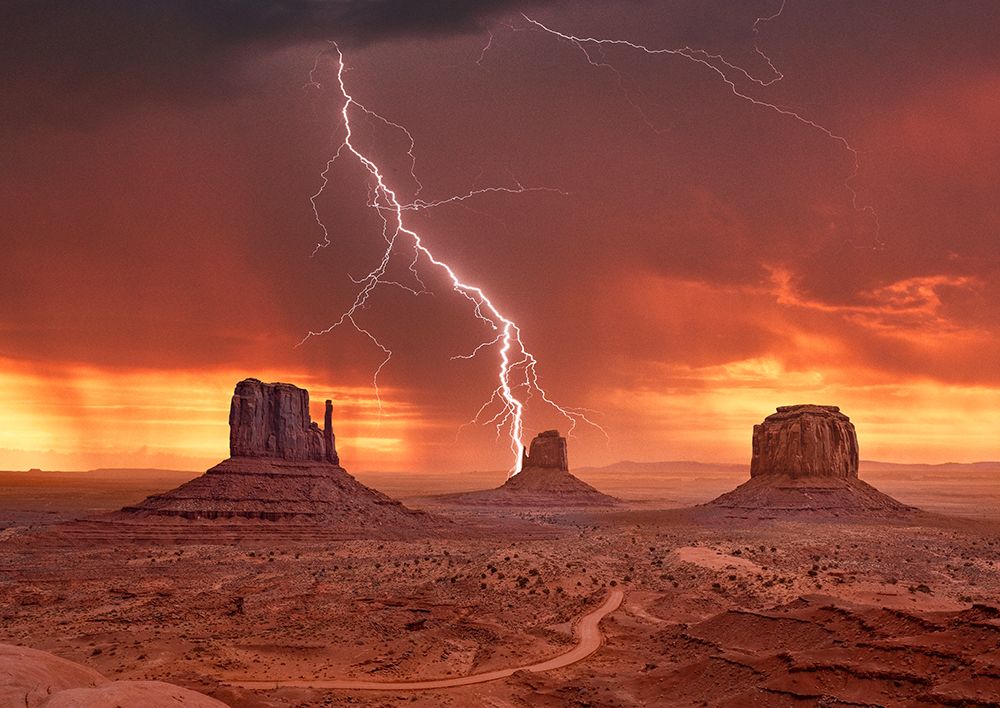 Storm on Monument Valley - Utah art print by Pangea Images for $57.95 CAD