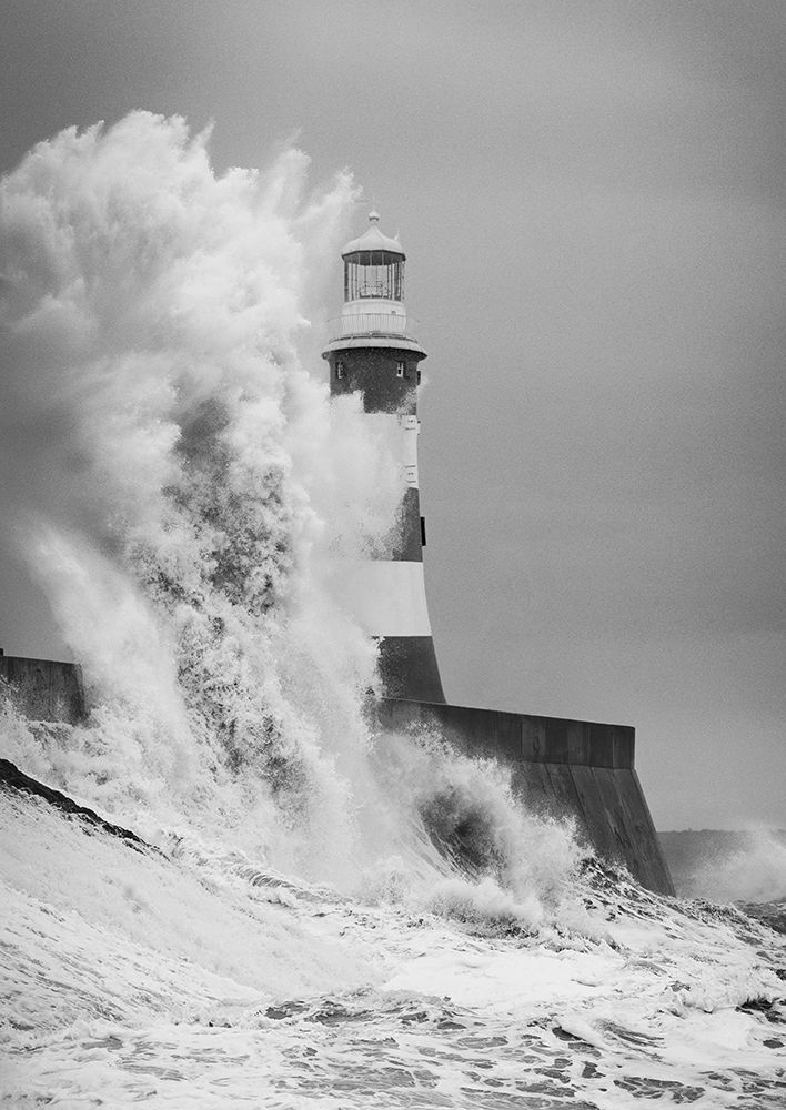 Lighthouse, North Sea (BAndW) art print by Pangea Images for $57.95 CAD