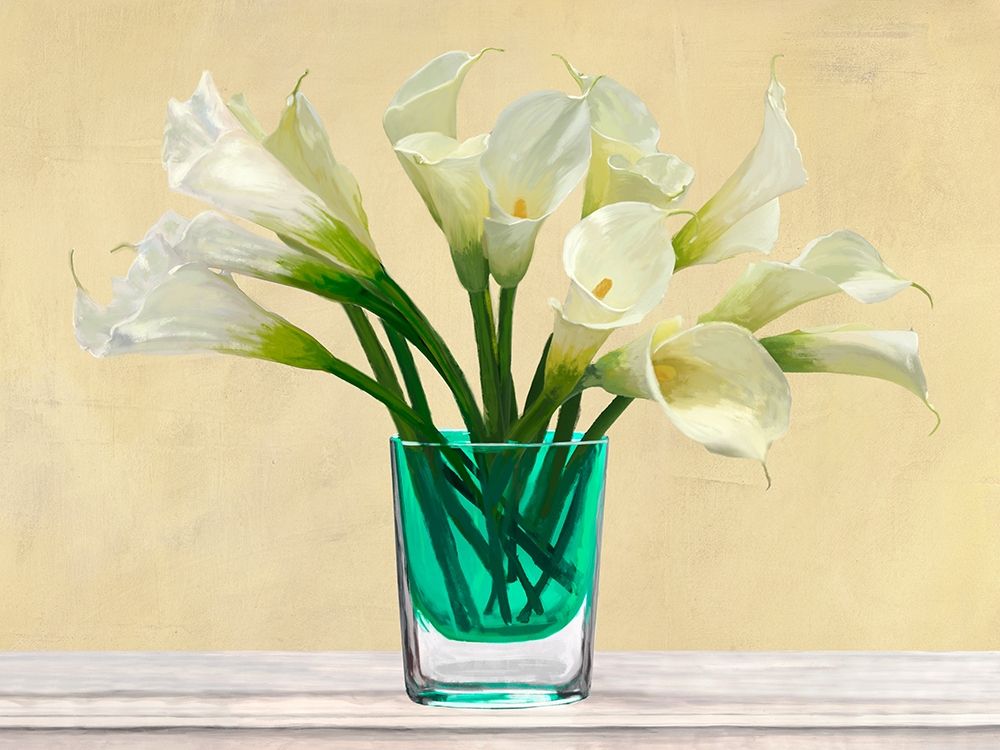White Callas in a Glass Vase art print by Andrea Antinori for $57.95 CAD
