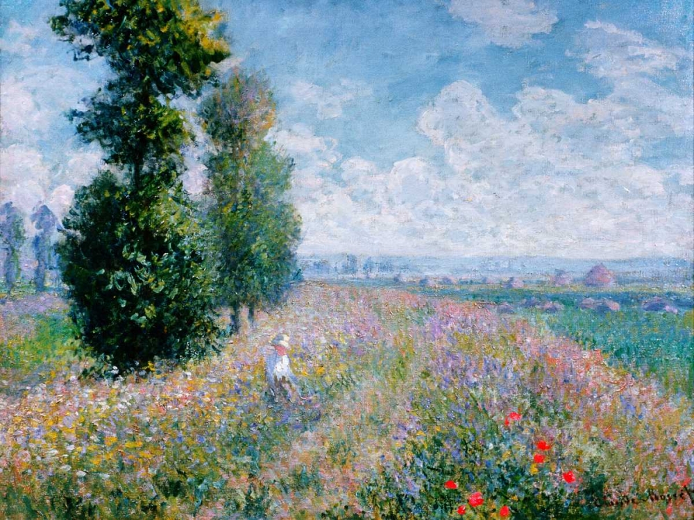 Meadow with Poplars art print by Claude Monet for $57.95 CAD